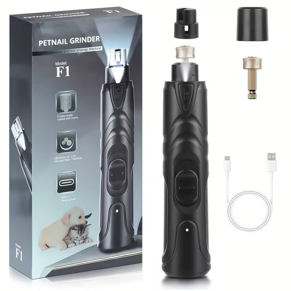 Quiet Rechargeable Dog Nail Grinder with LED Light