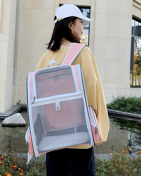 Expandable Breathable Cat Backpack Carrier for Travel