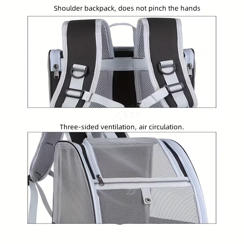 Expandable Breathable Cat Backpack Carrier for Travel