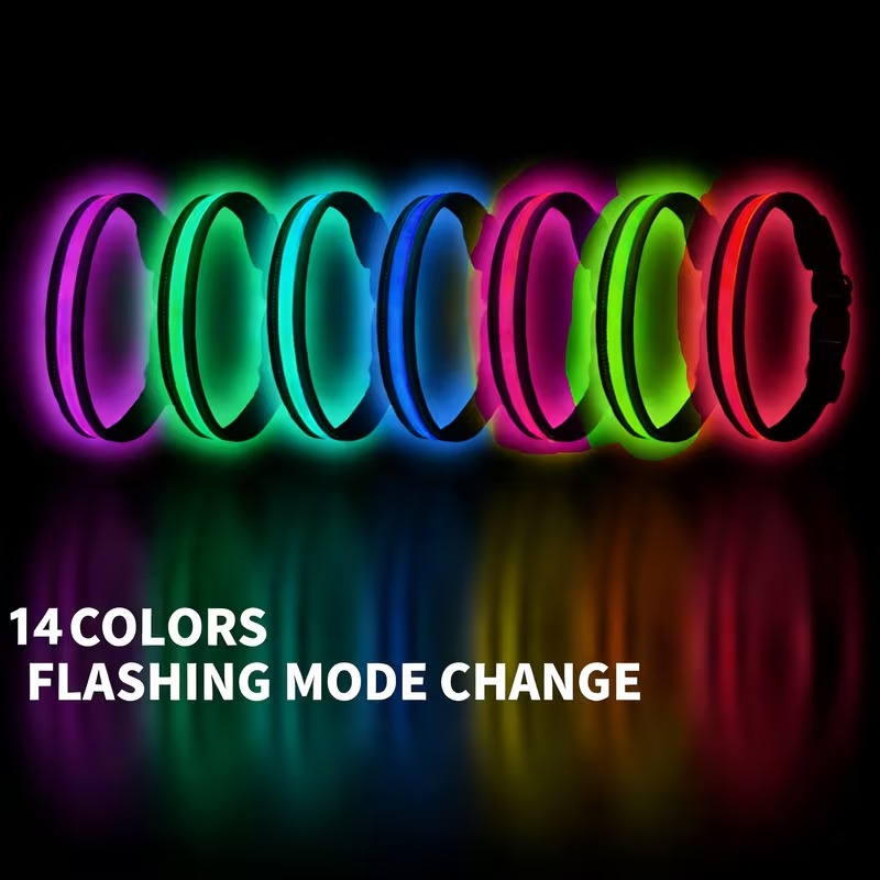 USB-C LED Dog Collar for Night Walks Max